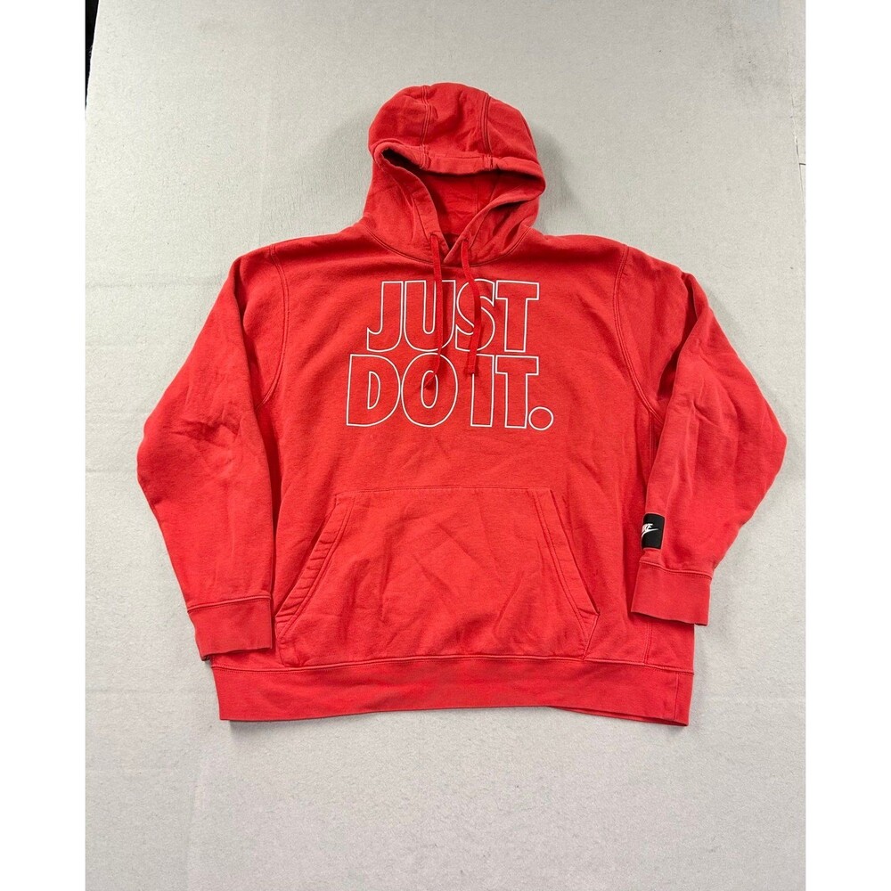 Nike Men's Sportswear Club Fleece Pull Over Hoodie University Red/White